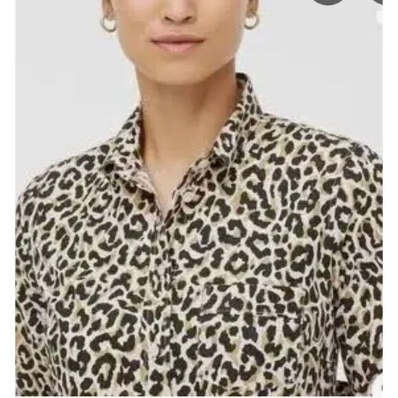 J.Crew cotton leopard collared button down size small - Picture 12 of 12